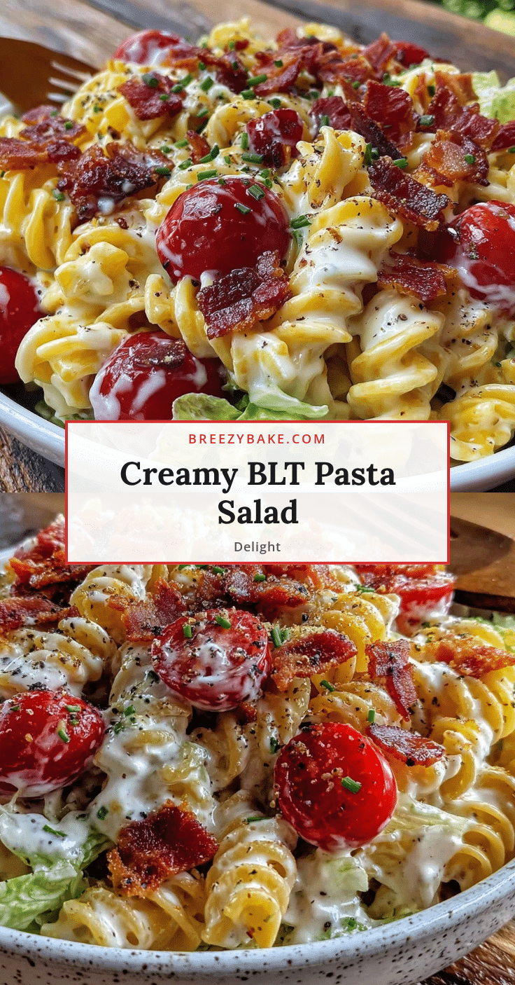 creamy BLT pasta salad recipe