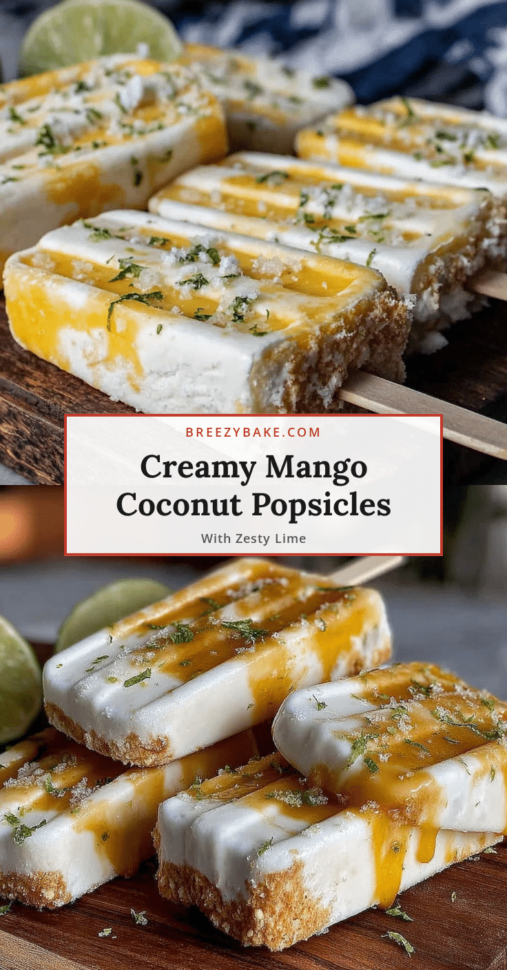 creamy mango coconut popsicles recipe