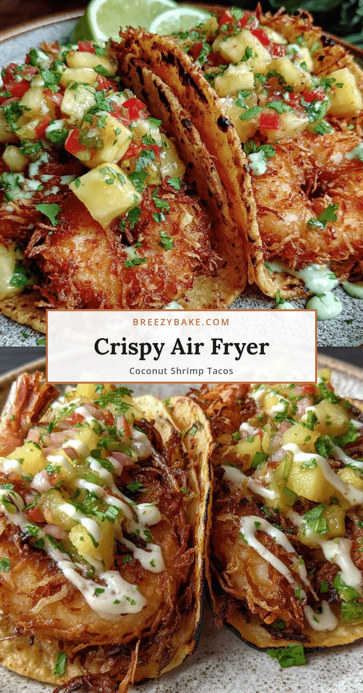 crispy air fryer coconut shrimp tacos recipe