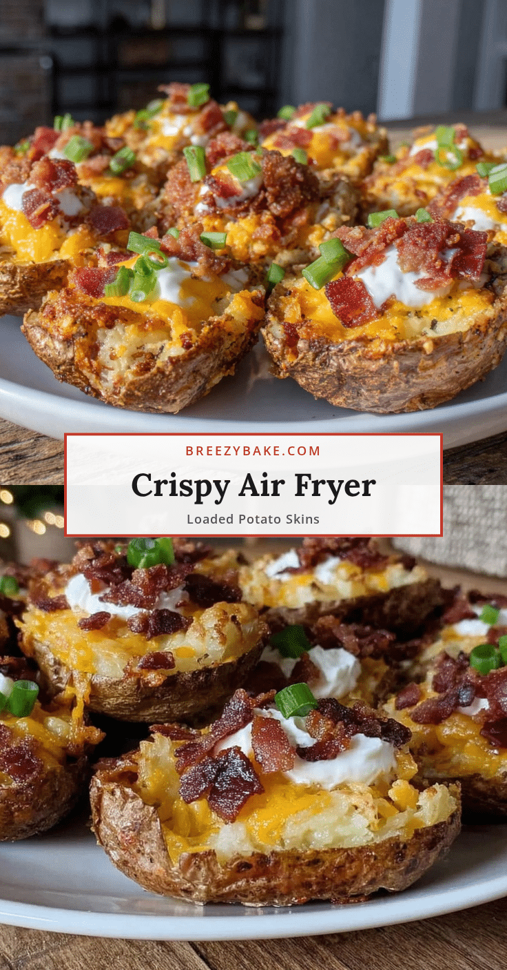 crispy air fryer loaded potato skins recipe