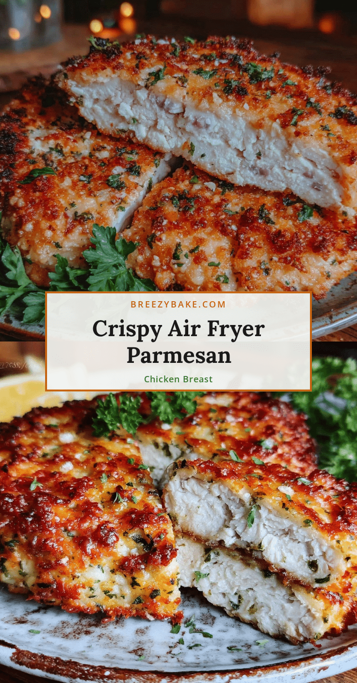 crispy air fryer parmesan crusted chicken breast recipe