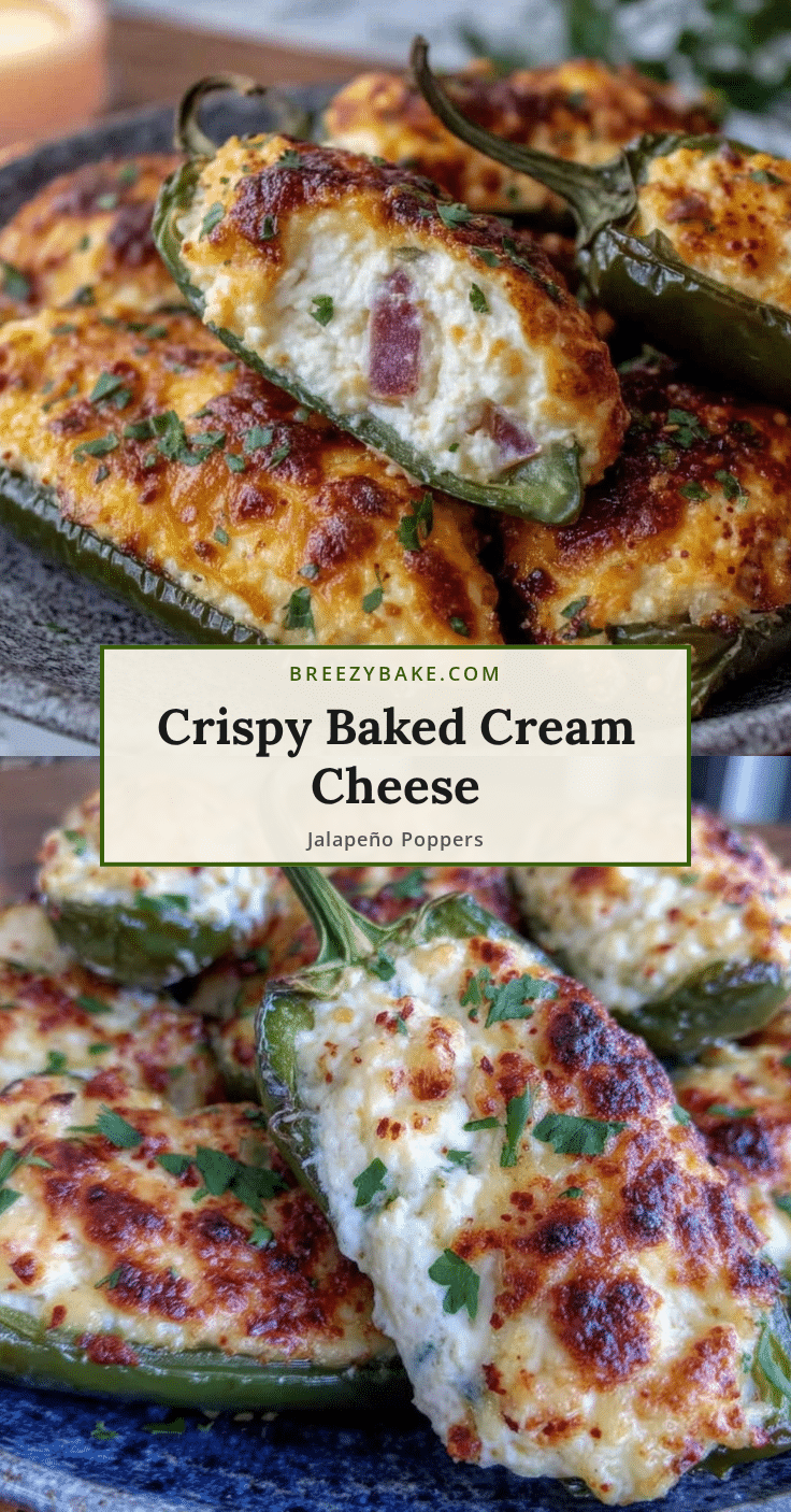 crispy baked cream cheese stuffed jalapeño poppers recipe