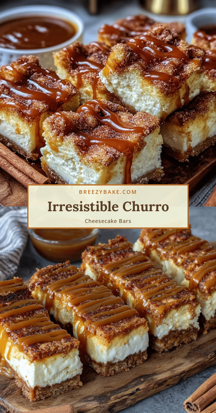 crispy churro cheesecake bars recipe