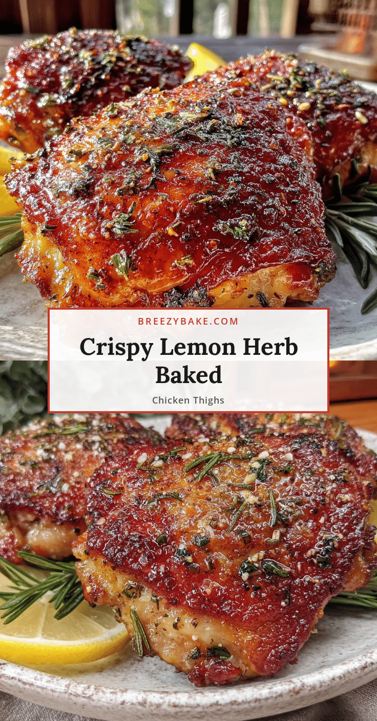 crispy lemon herb baked chicken thighs recipe