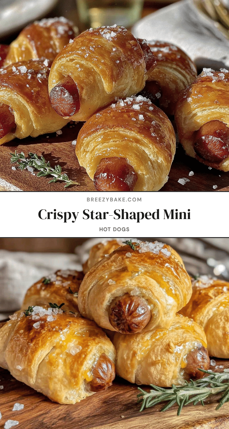 crispy star-shaped mini hot dogs in crescent rolls recipe