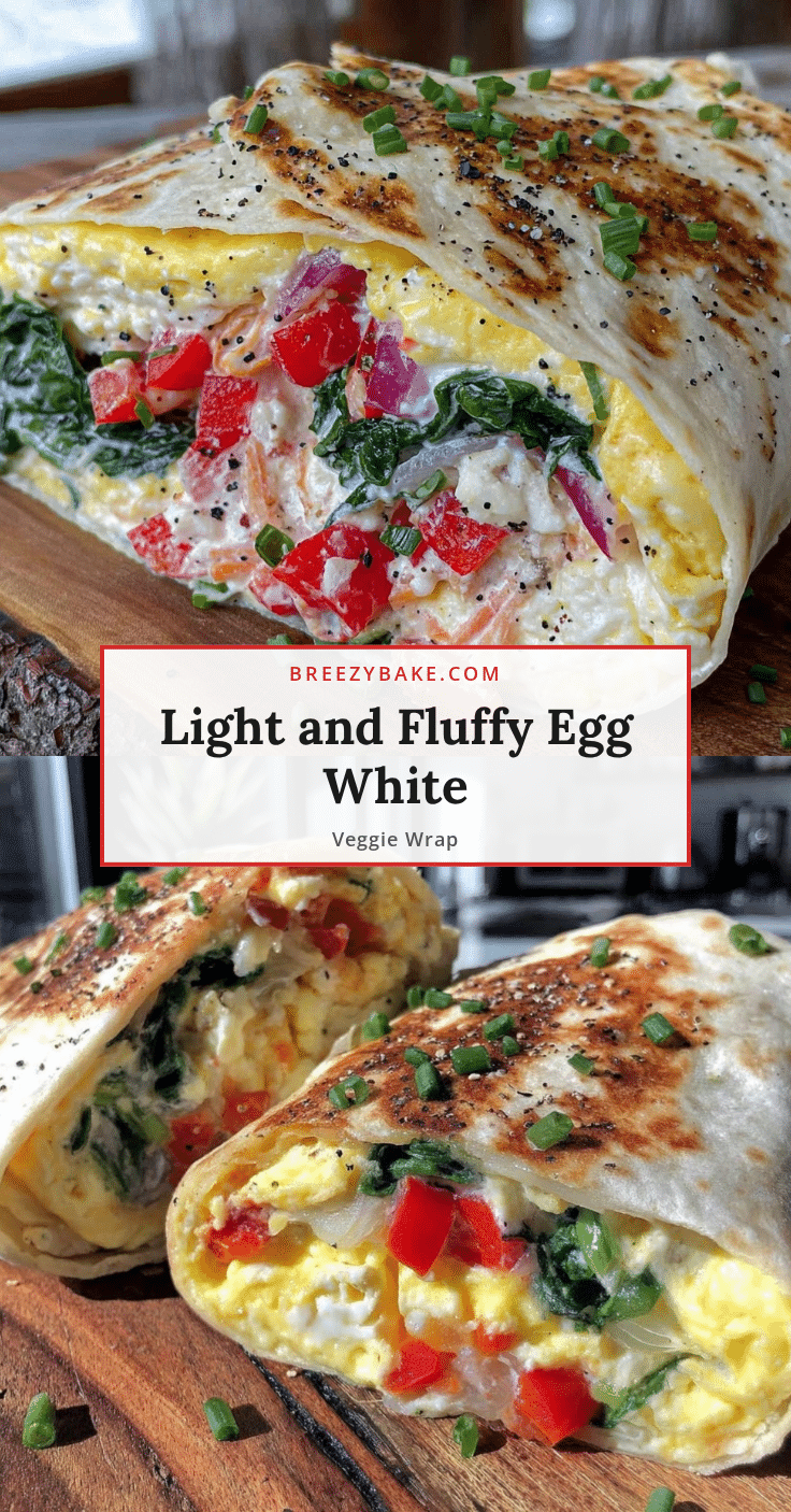 egg white veggie breakfast wrap recipe