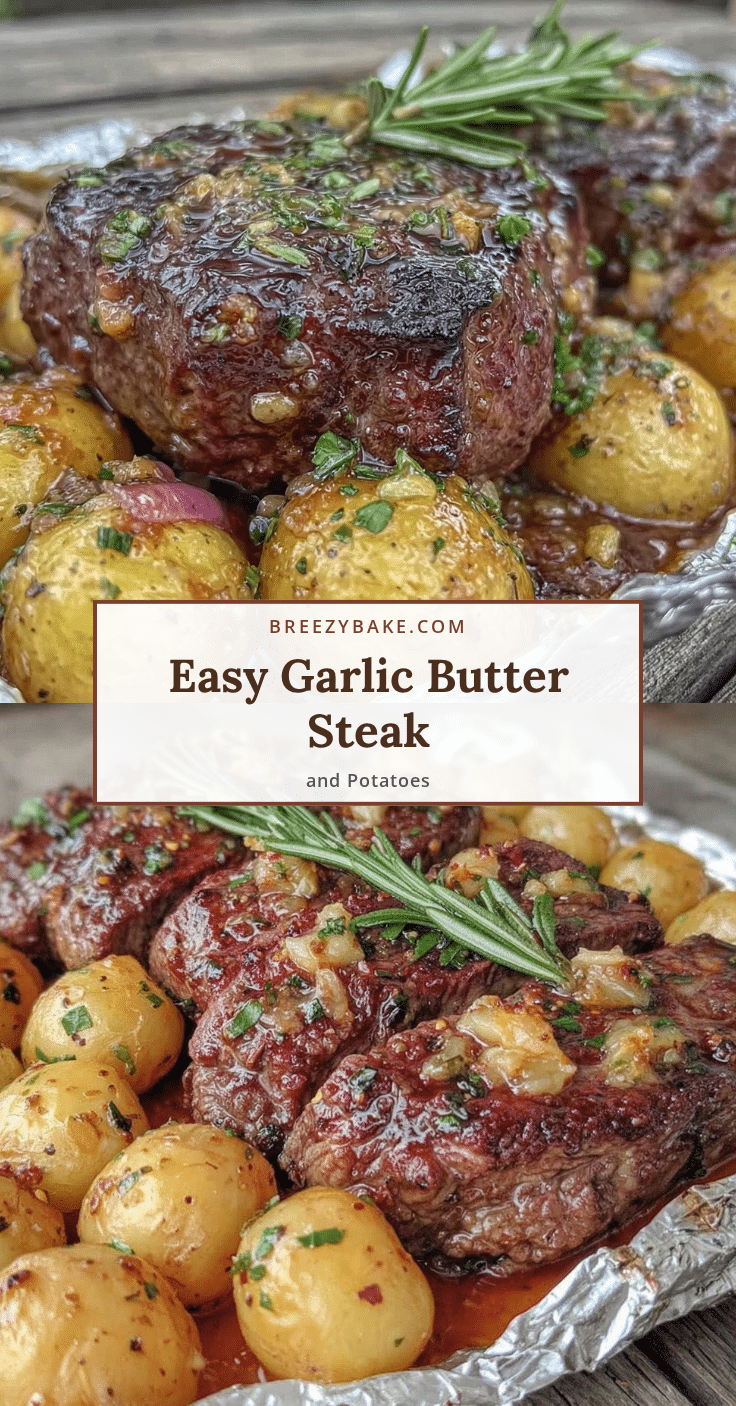 garlic butter steak and potato dinner recipe