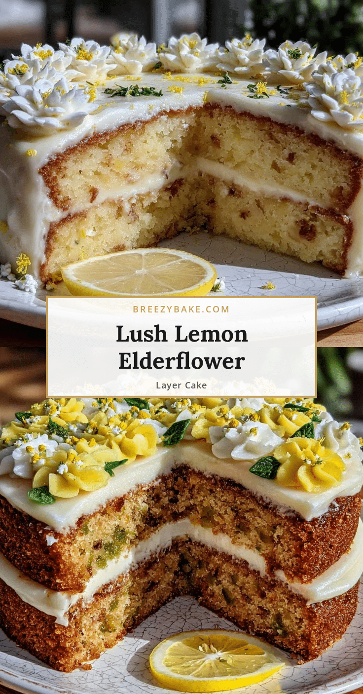 lemon elderflower layer cake recipe