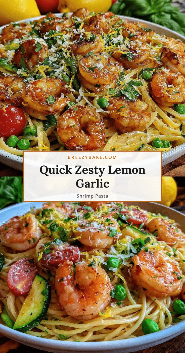 lemon garlic shrimp pasta primavera recipe