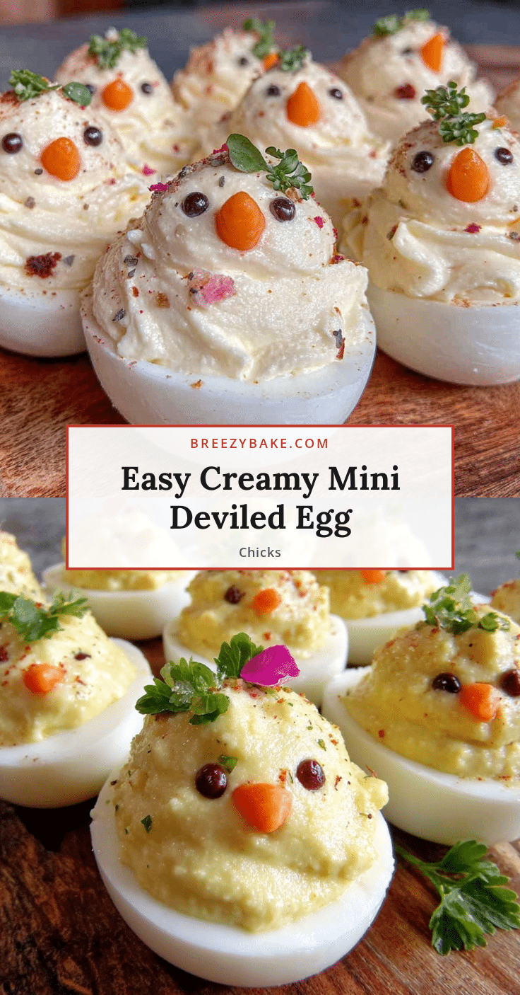 mini deviled egg chick appetizers recipe