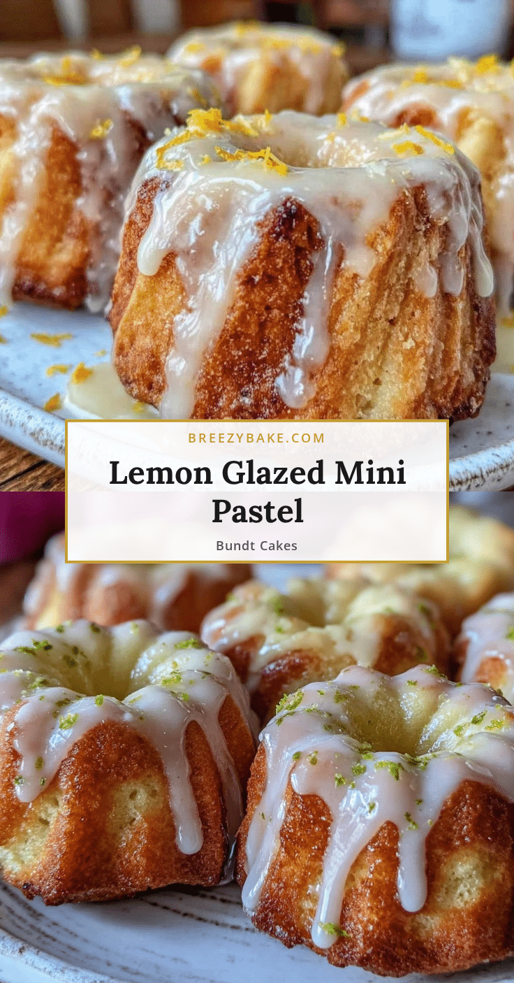 mini pastel bundt cakes with lemon glaze recipe