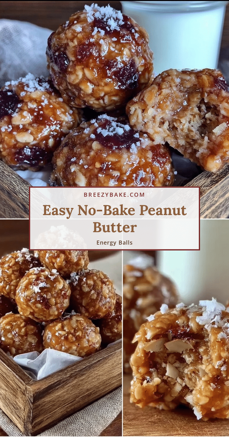 no bake peanut butter oat energy balls recipe