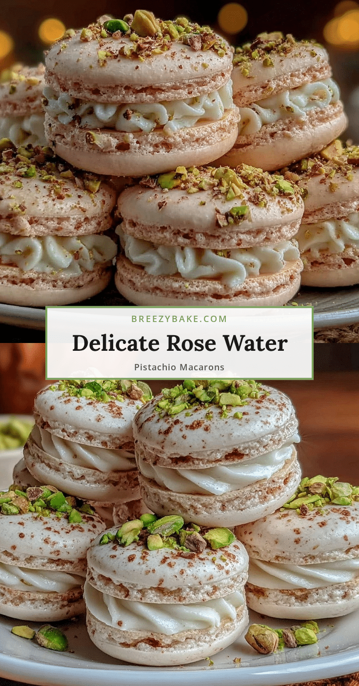 rose water pistachio macarons recipe