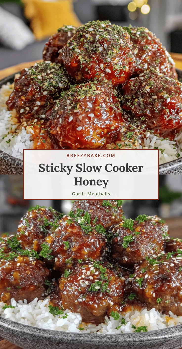 slow cooker honey garlic meatballs recipe