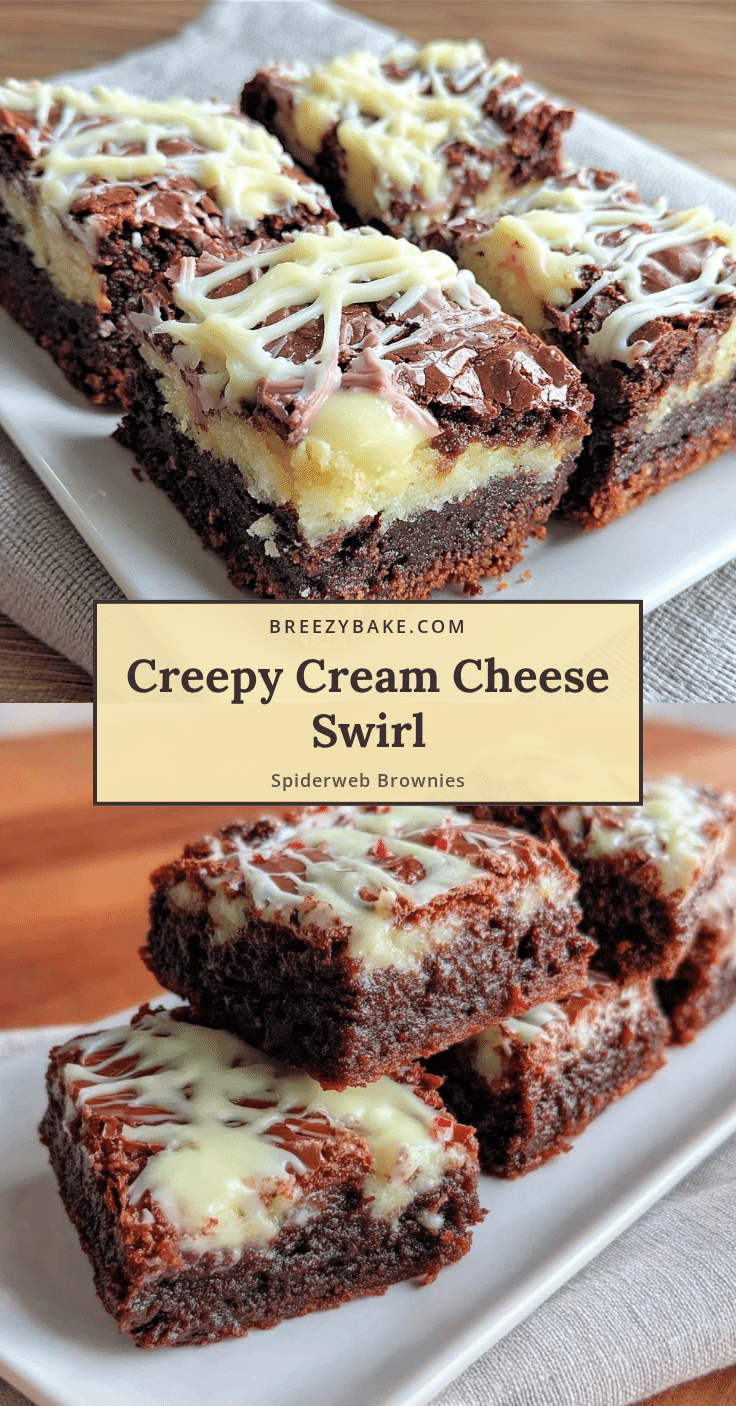 spiderweb brownies with cream cheese swirl recipe