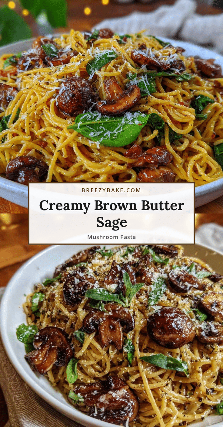 brown butter sage mushroom pasta recipe