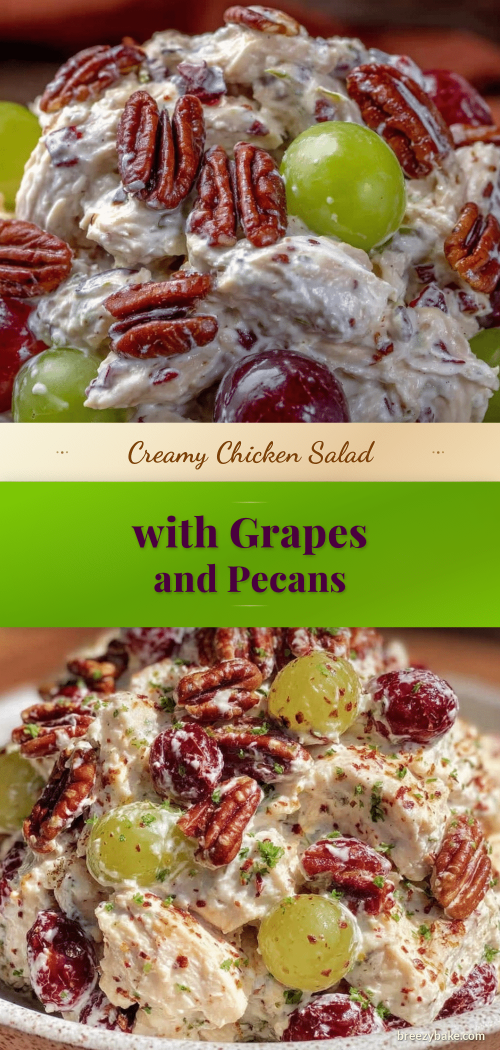 creamy chicken salad with grapes and pecans recipe