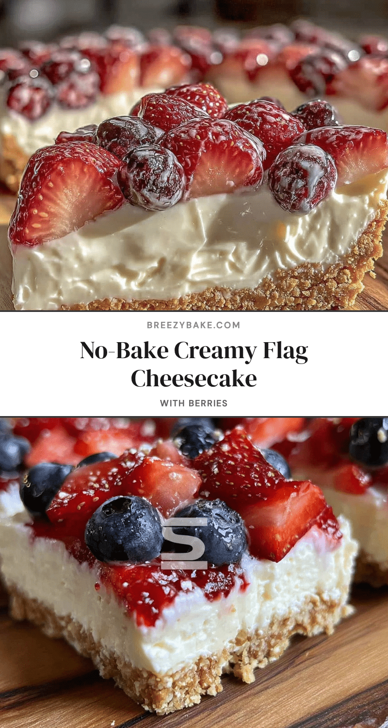 creamy no-bake flag cheesecake recipe