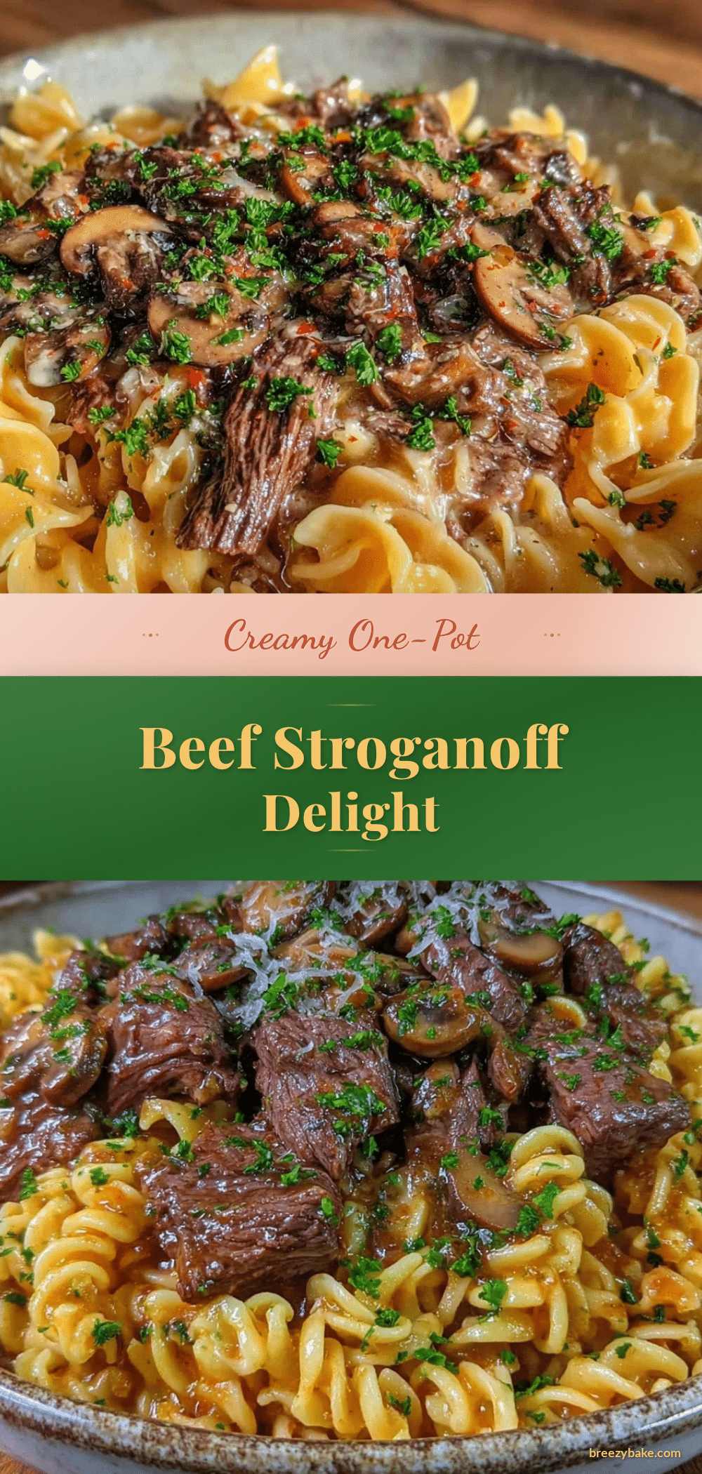 creamy one-pot beef stroganoff recipe