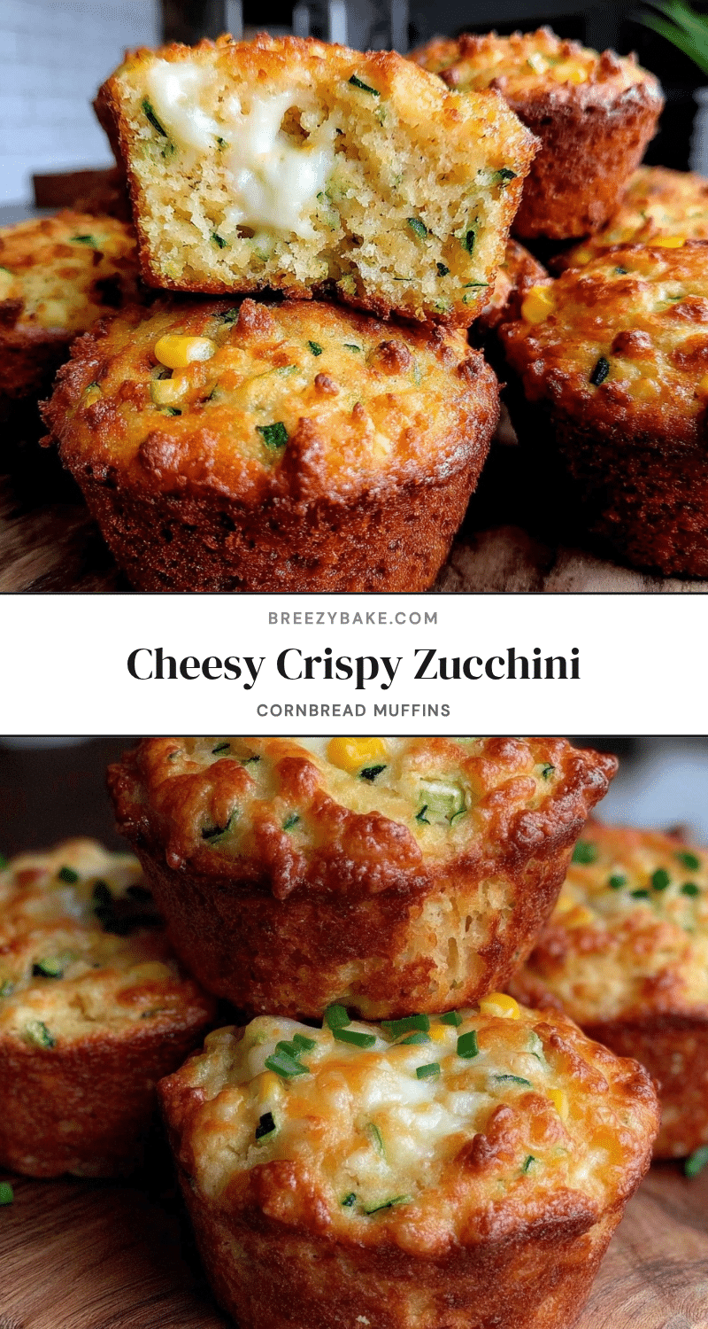 crispy cheesy zucchini cornbread muffins recipe