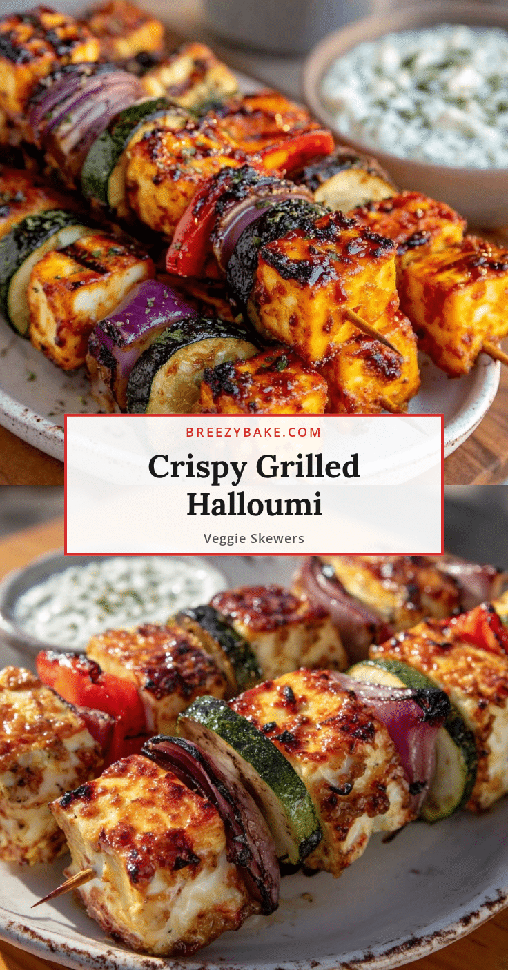 crispy grilled halloumi skewers recipe