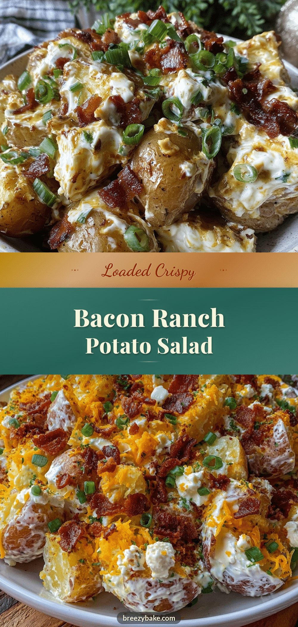 crispy loaded bacon ranch potato salad recipe