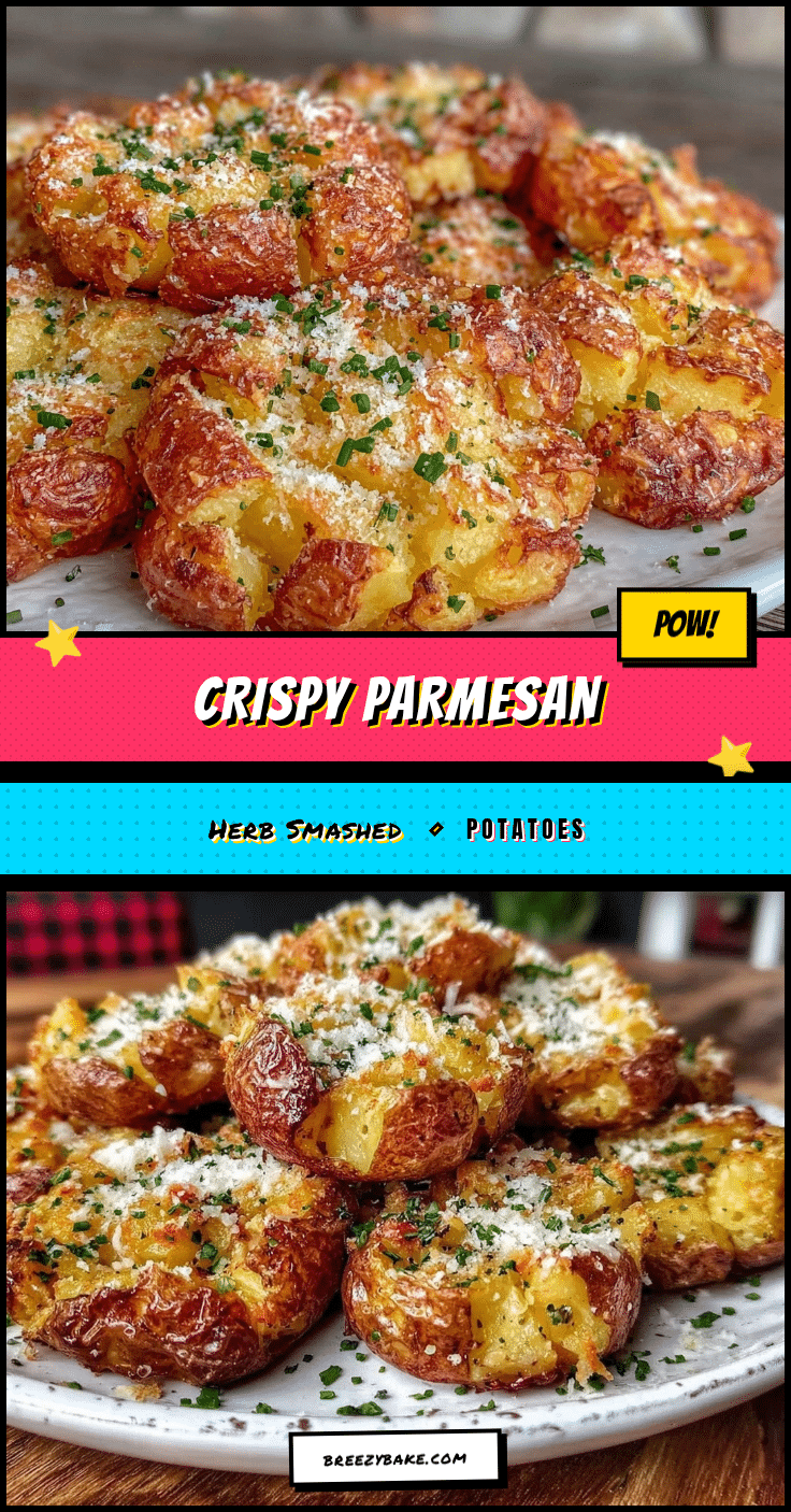 crispy parmesan herb smashed potatoes recipe