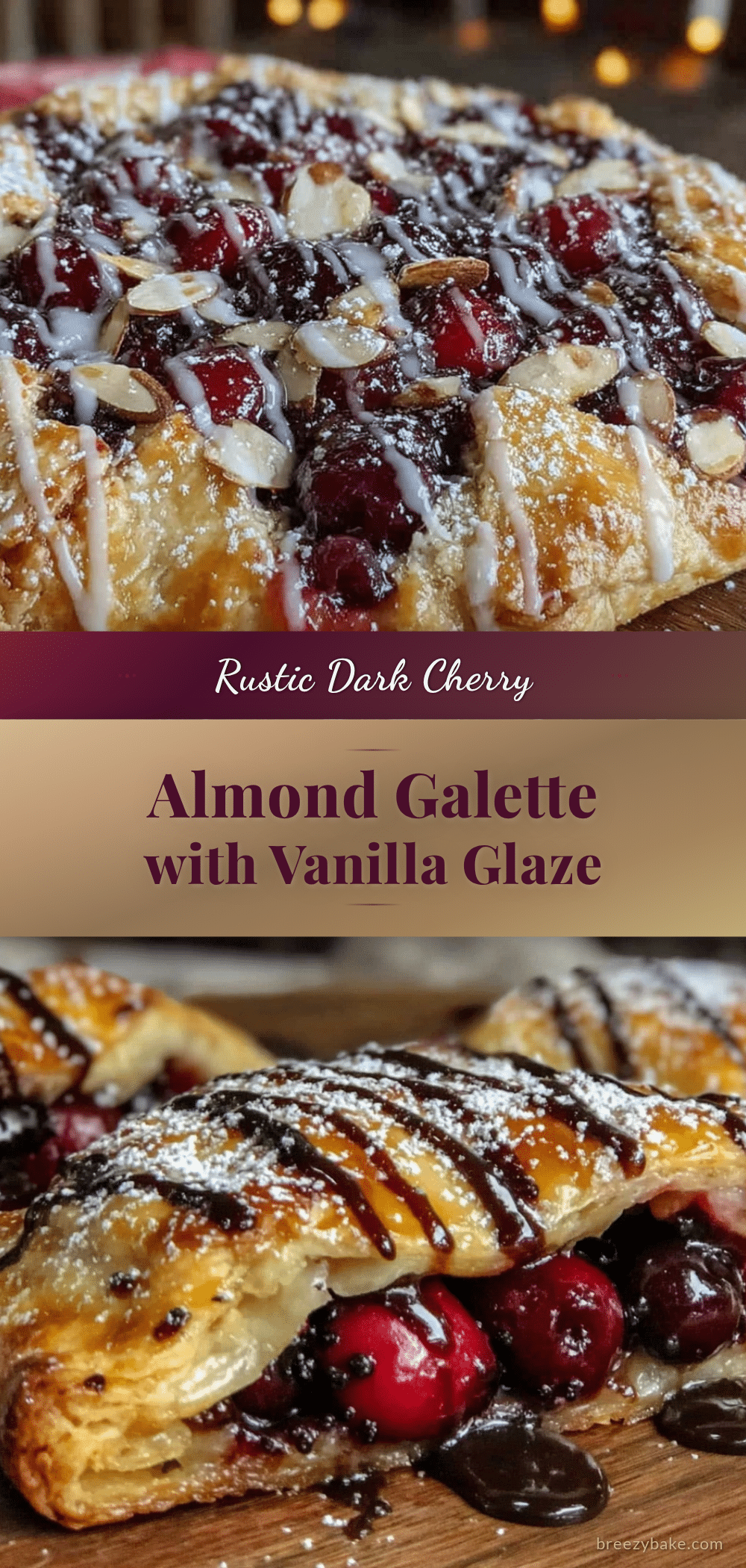 dark cherry almond galette recipe