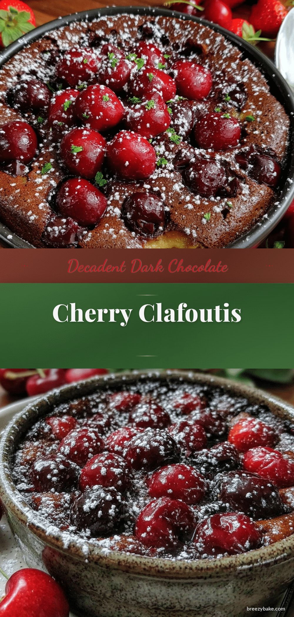 dark chocolate cherry clafoutis recipe