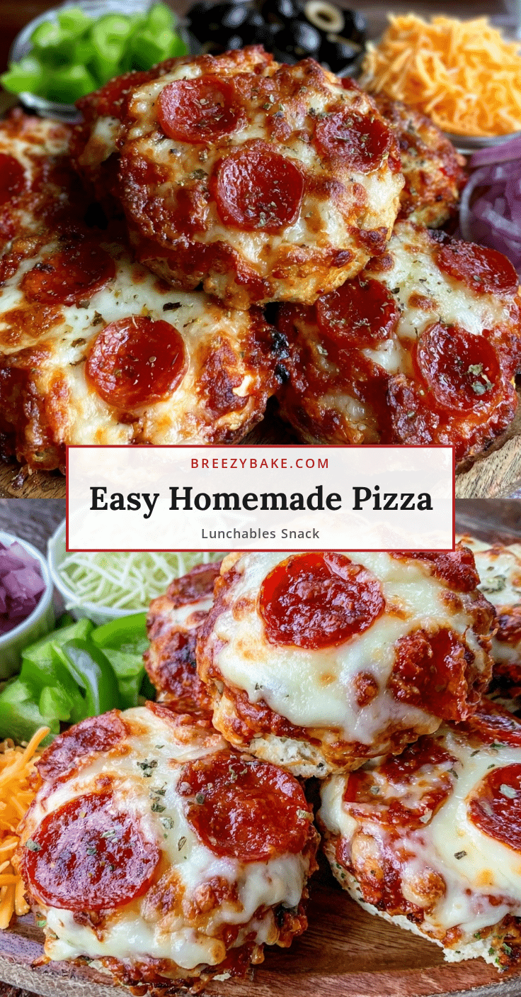 Easy Homemade Pizza Lunchables Snack recipe