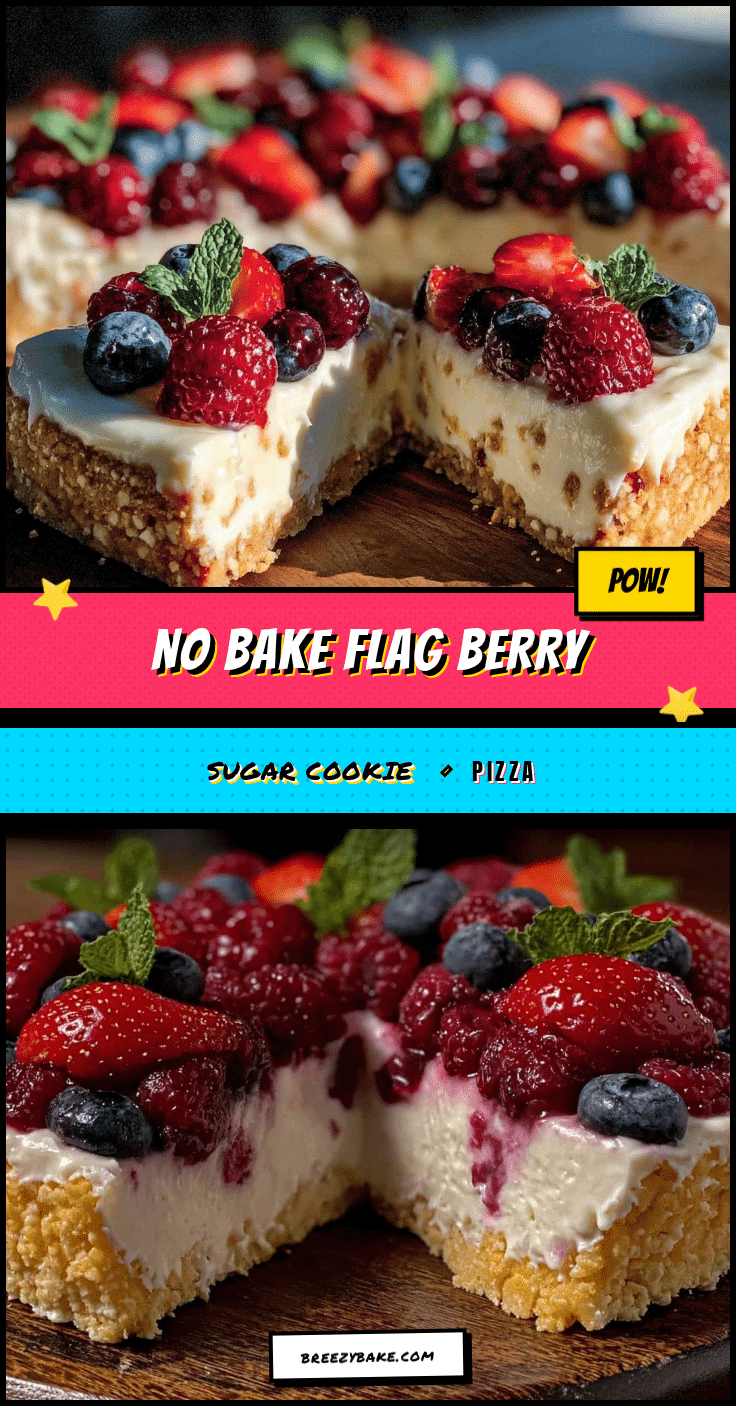 easy no-bake flag berry pizza recipe