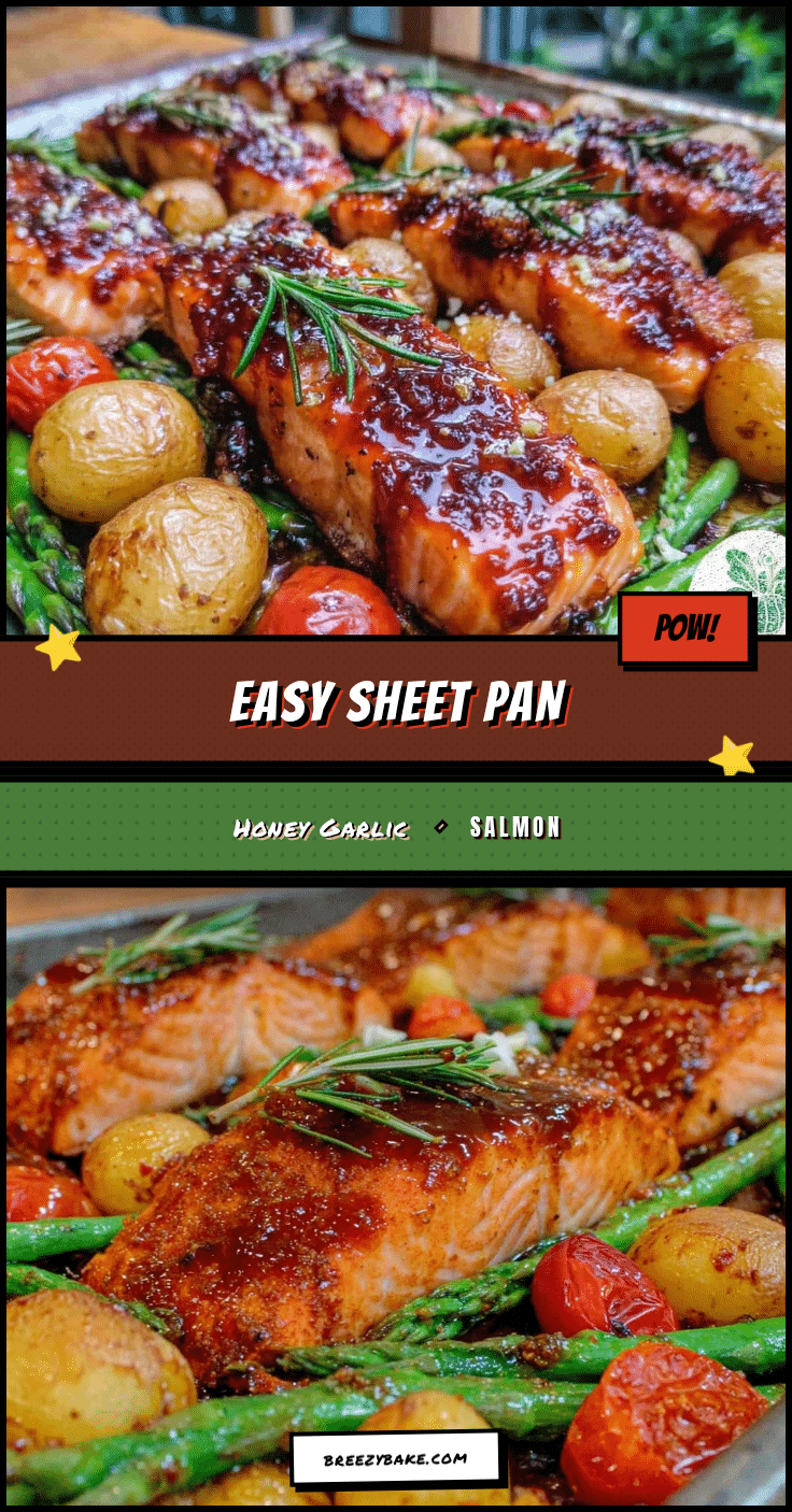 easy sheet pan honey garlic salmon recipe