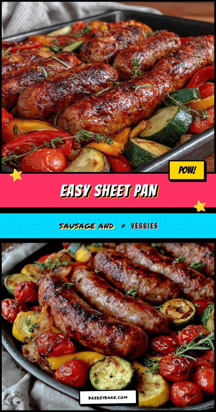 easy sheet pan sausage and summer vegetables recipe