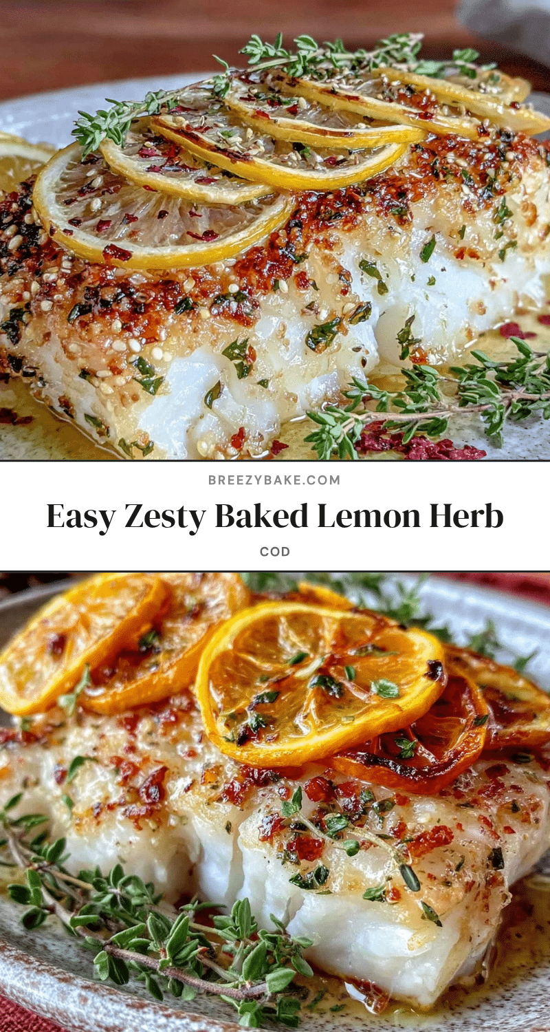easy zesty baked lemon herb cod recipe