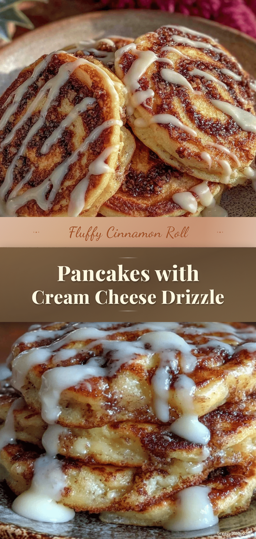 fluffy cinnamon roll pancakes recipe