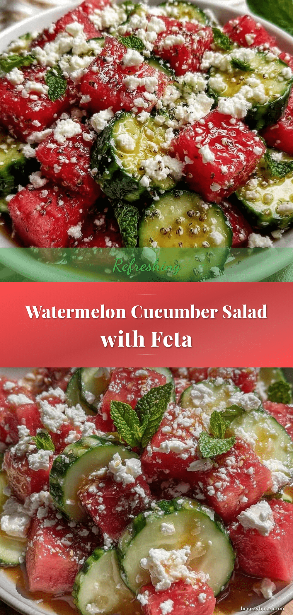 Fresh Cucumber Watermelon Salad recipe