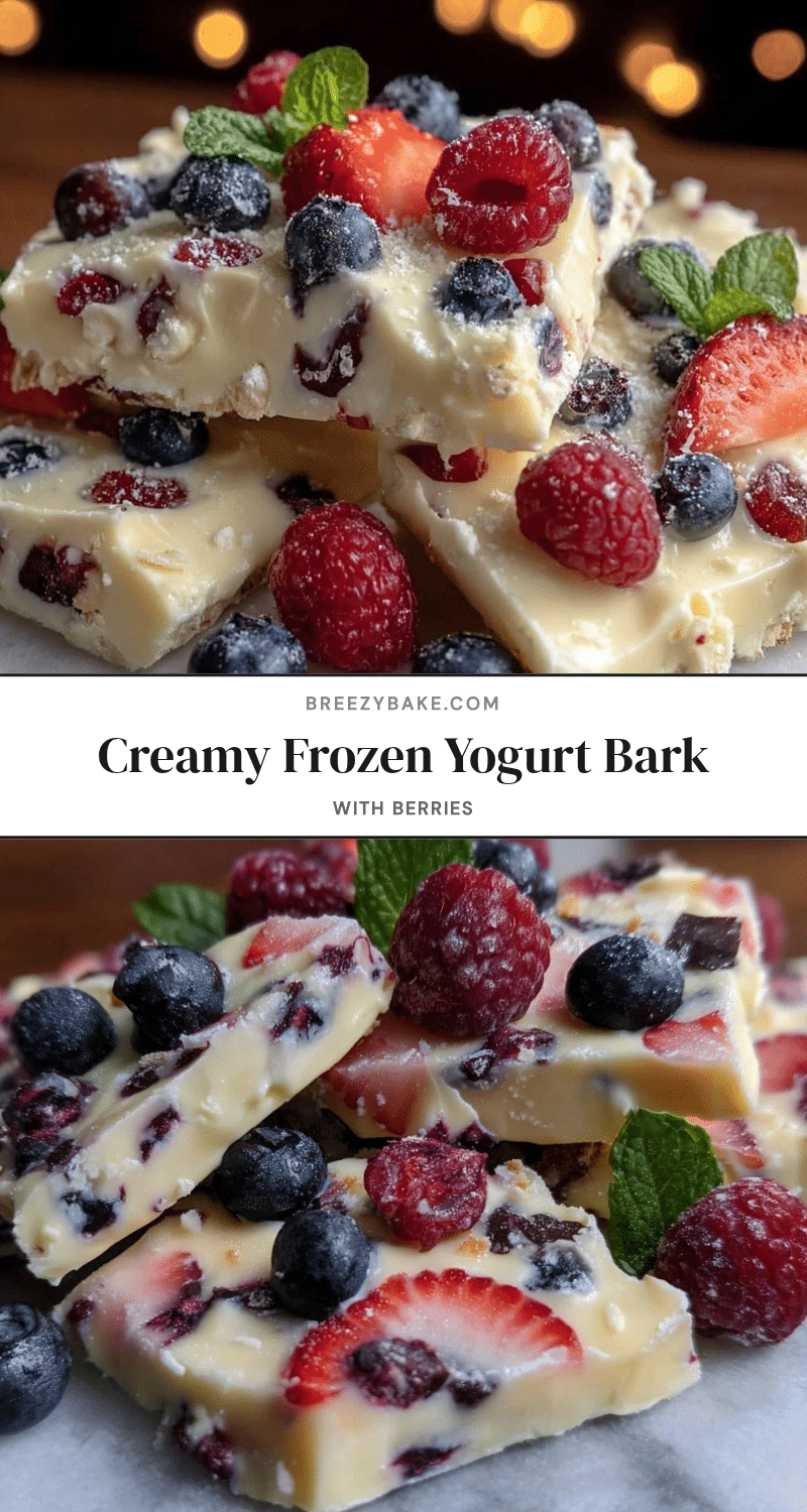 fresh frozen yogurt bark recipe