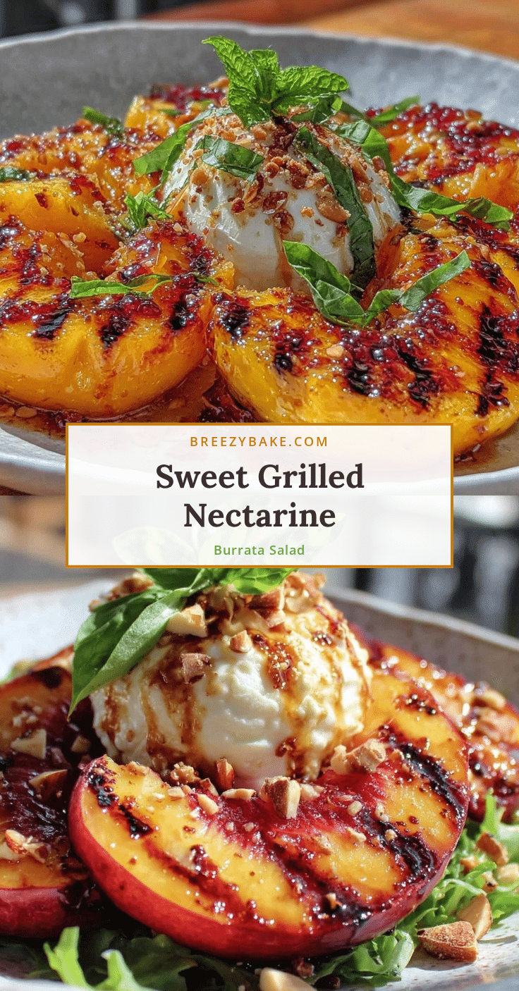 fresh grilled nectarine burrata salad recipe