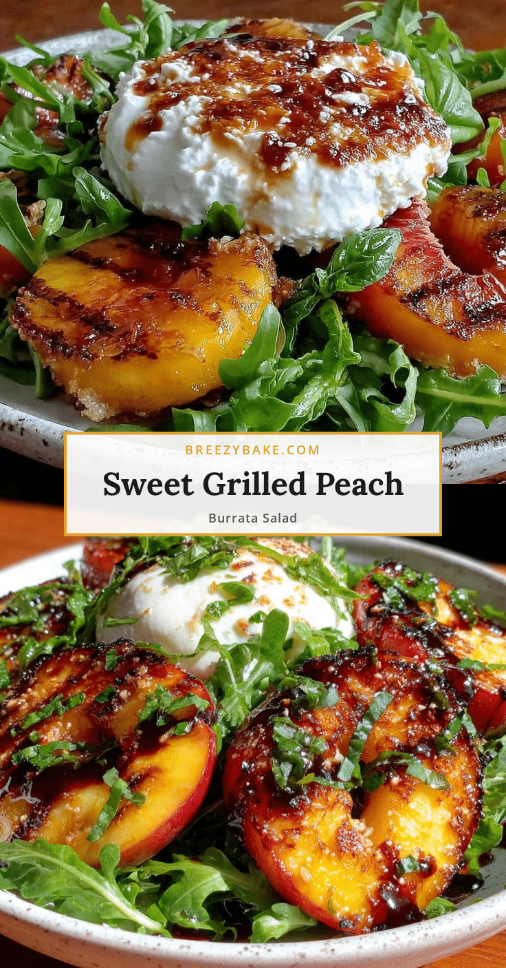 fresh grilled peach burrata salad recipe