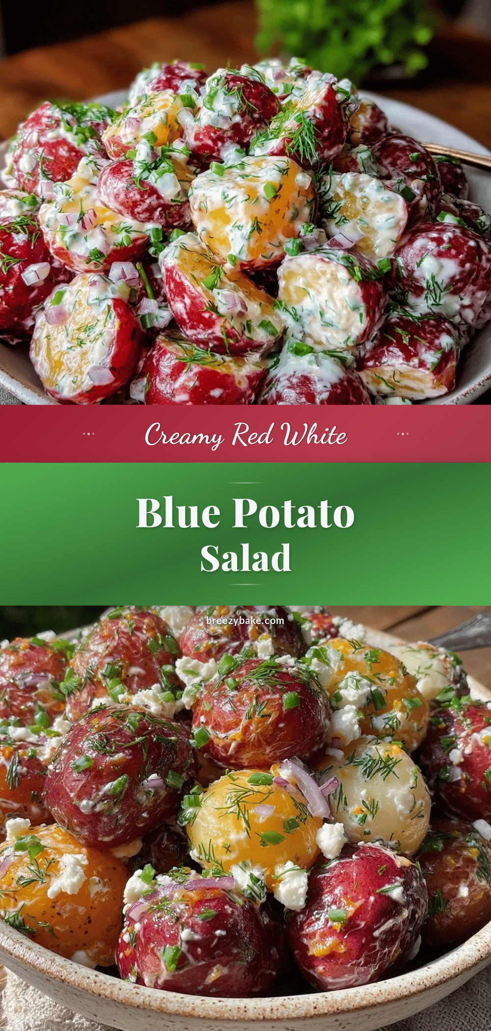 fresh red white and blue potato salad recipe