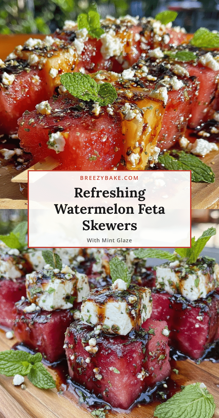 fresh watermelon feta skewers recipe
