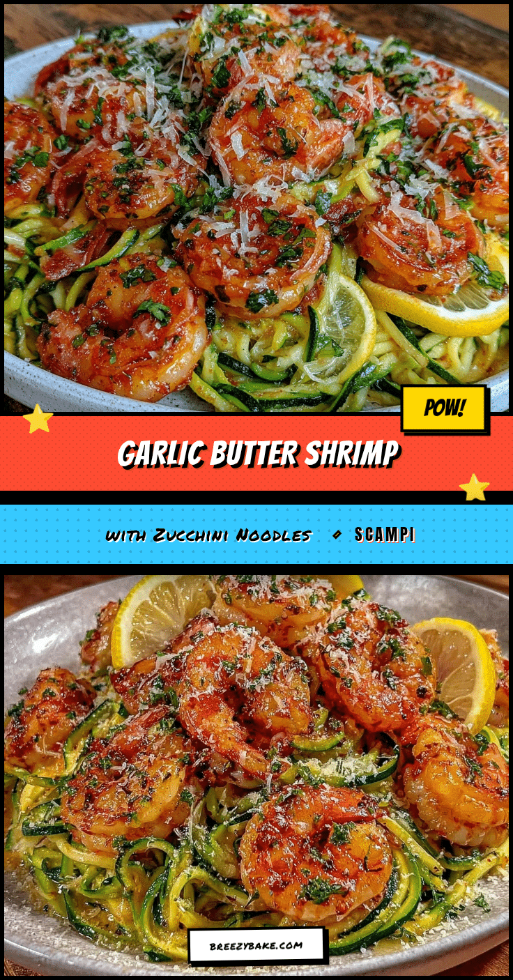 fresh zucchini noodles with garlic shrimp scampi recipe