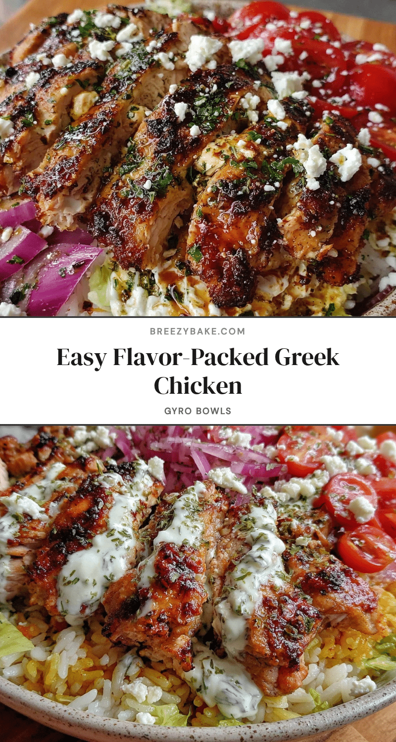 greek chicken gyro bowls recipe