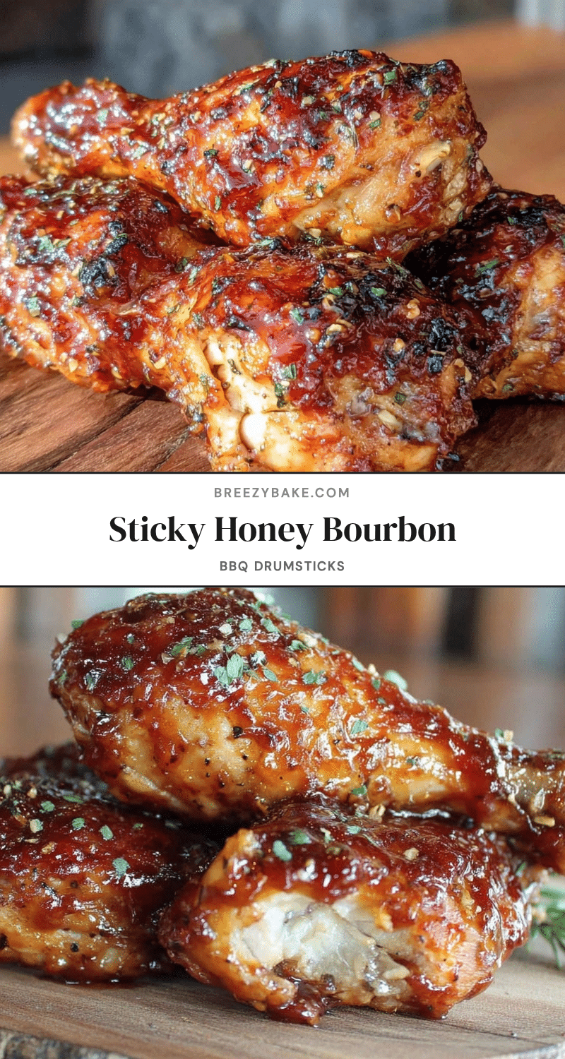 honey bourbon glazed bbq chicken drumsticks recipe