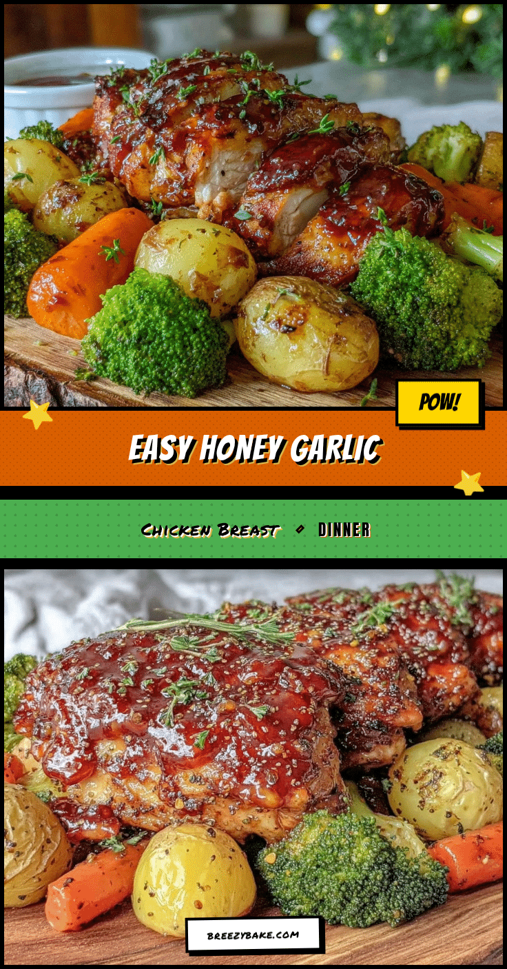honey garlic chicken breast sheet pan dinner recipe