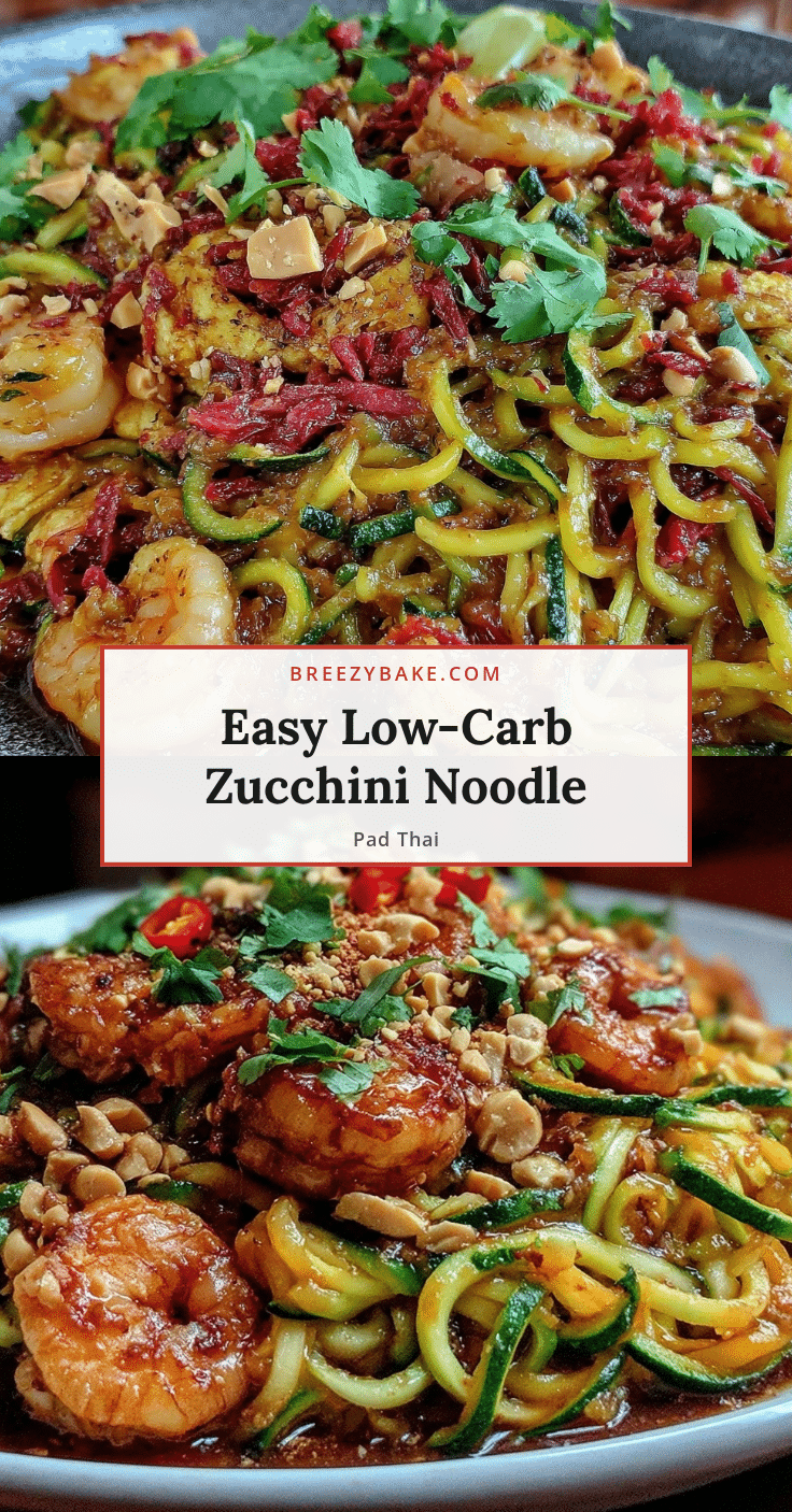 low-carb zucchini noodle pad thai recipe