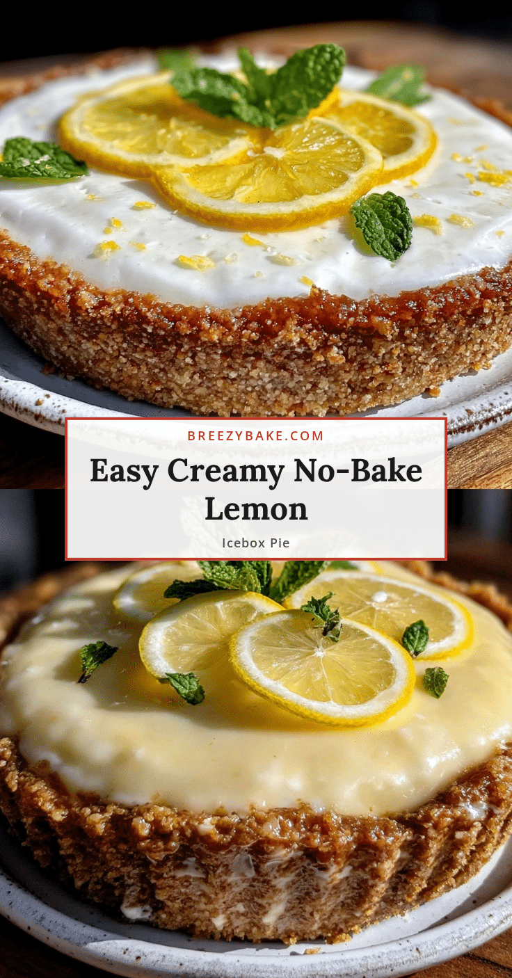 no-bake lemon icebox pie recipe