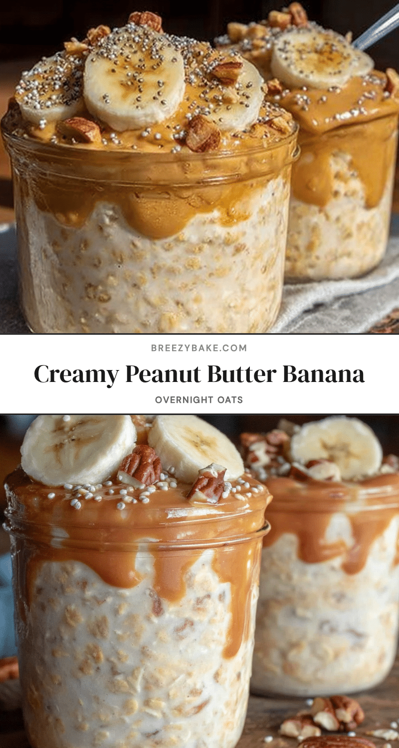 peanut butter banana overnight oats recipe
