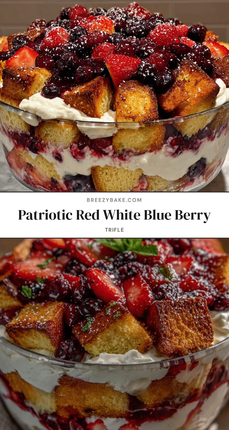 red white blue berry trifle recipe