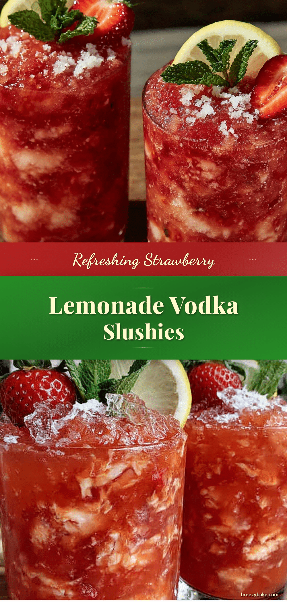 strawberry lemonade vodka slushies recipe